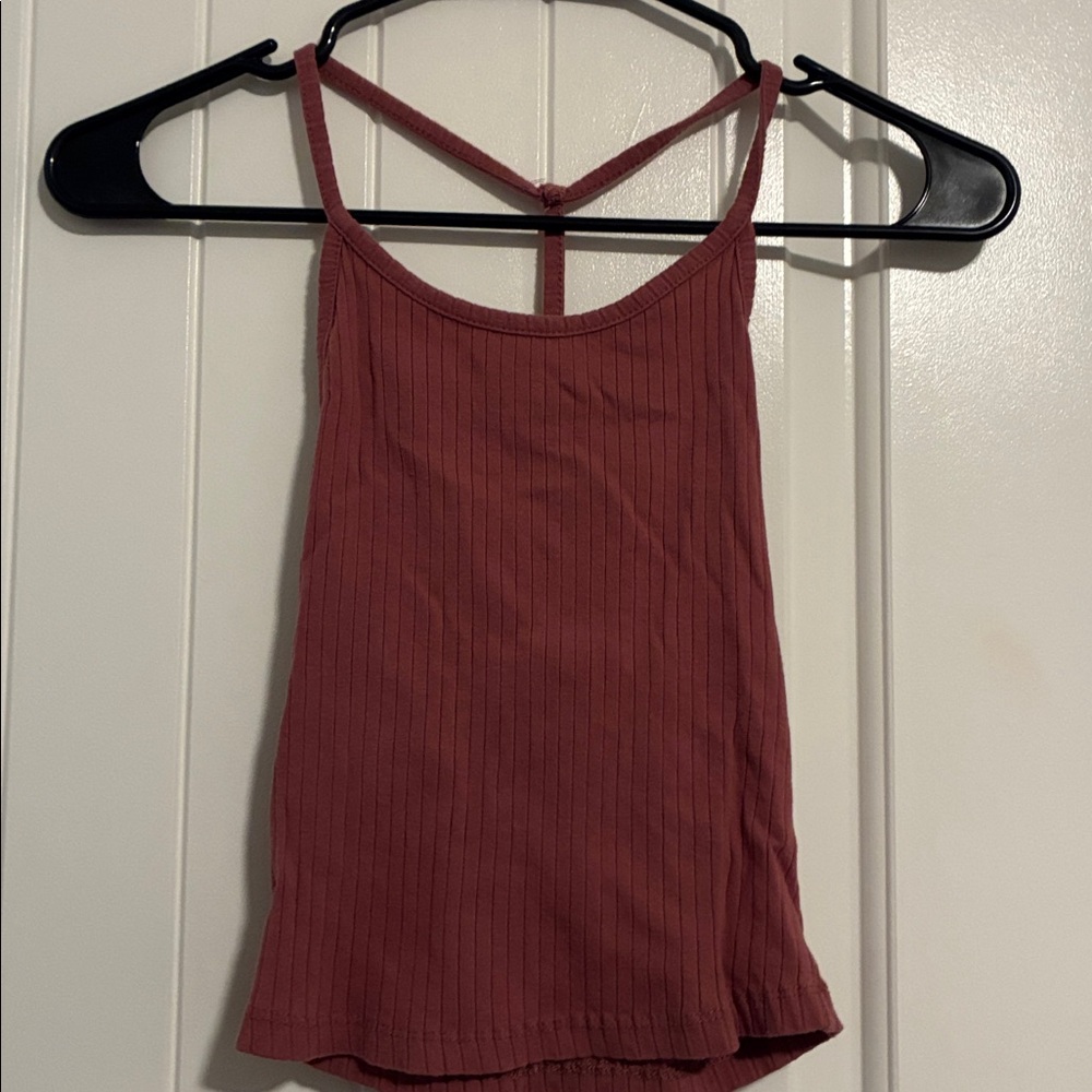 Bozzolo Mauve Ribbed Tank Top